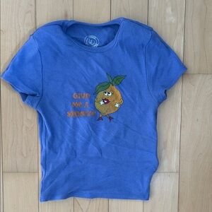 Purple give me a squeeze Urban Outfitters shirt